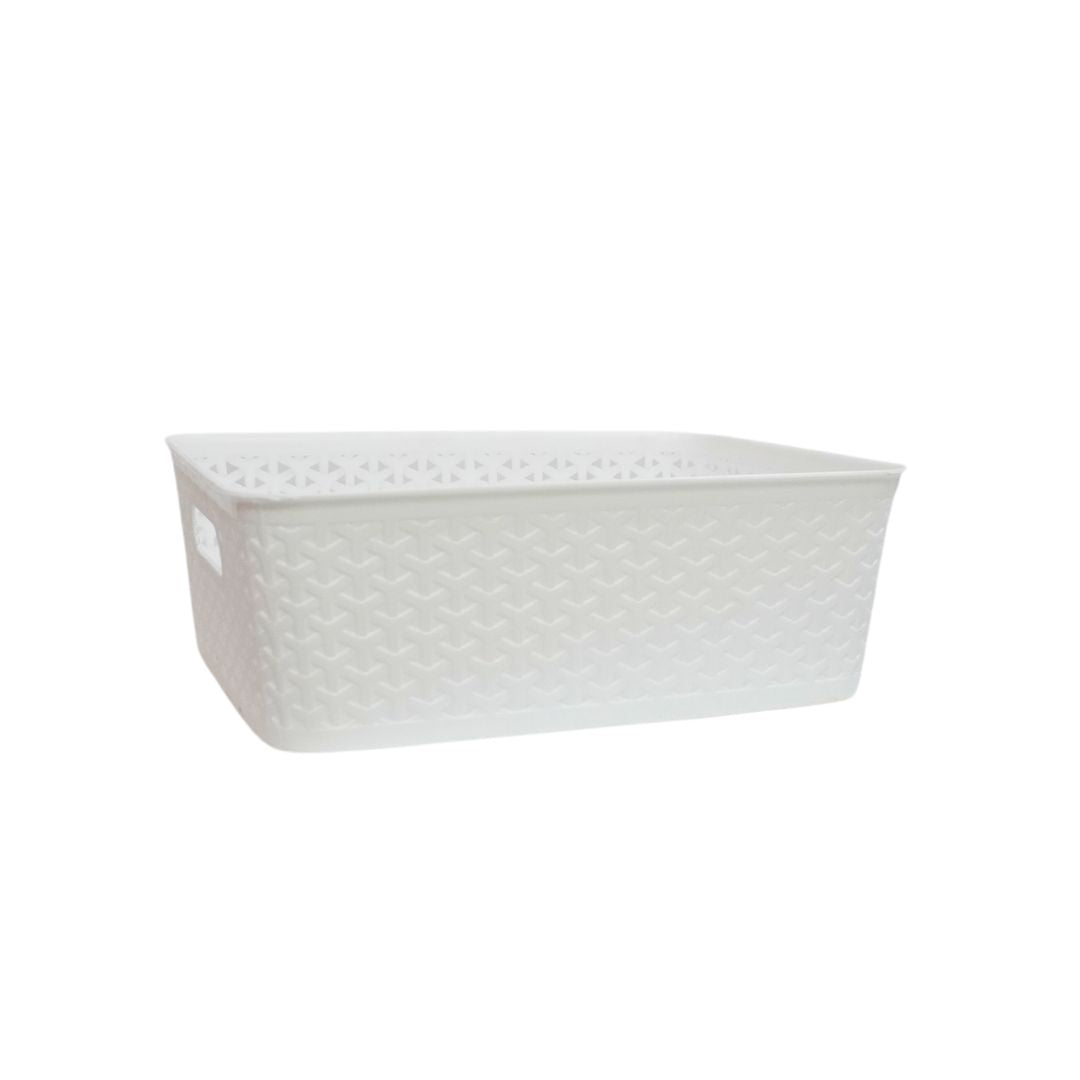 Canasta Ratan #1 -Blanco