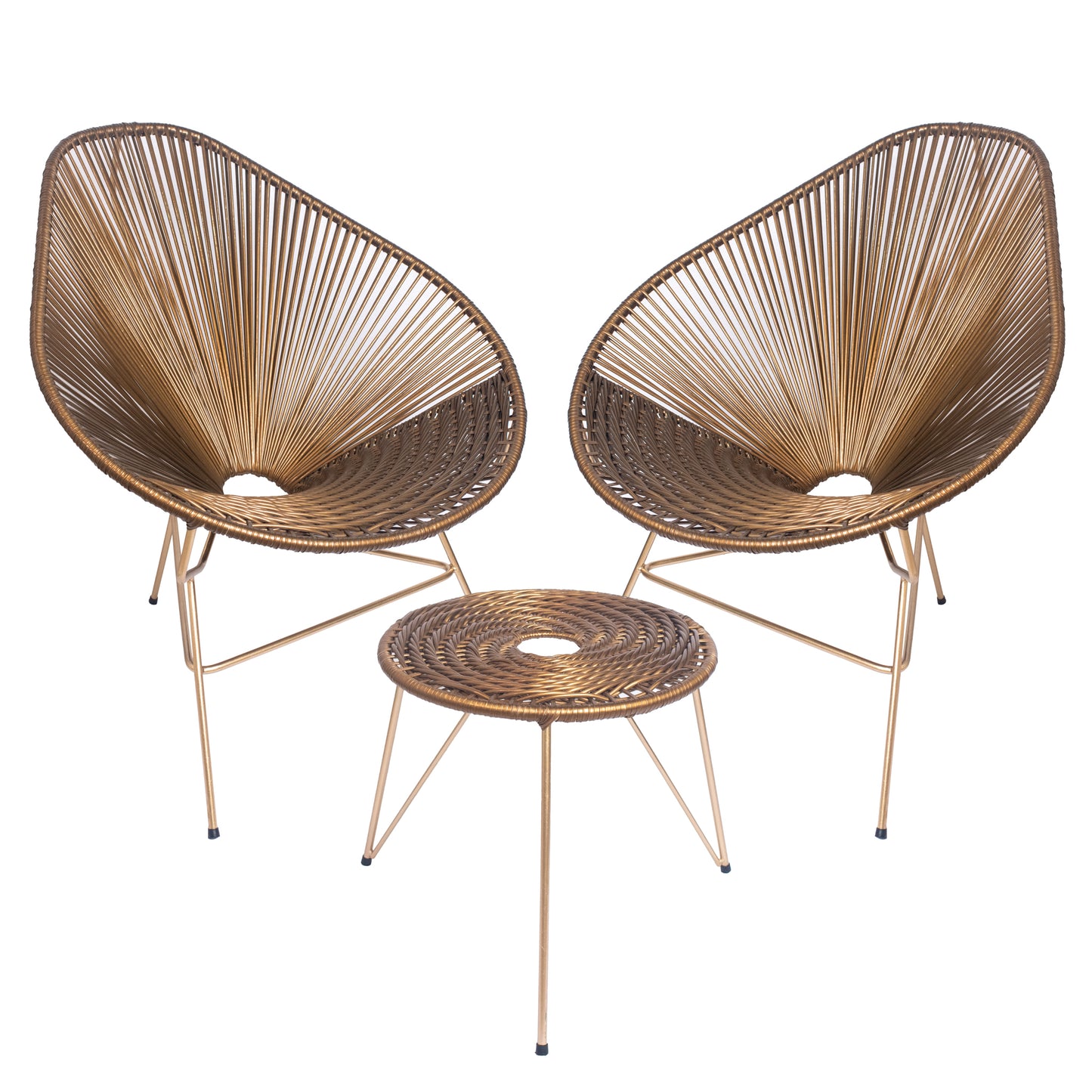 Set de Silla y Mesita de Patio de Tirantes