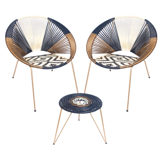 Set de Silla y Mesita de Patio de Tirantes